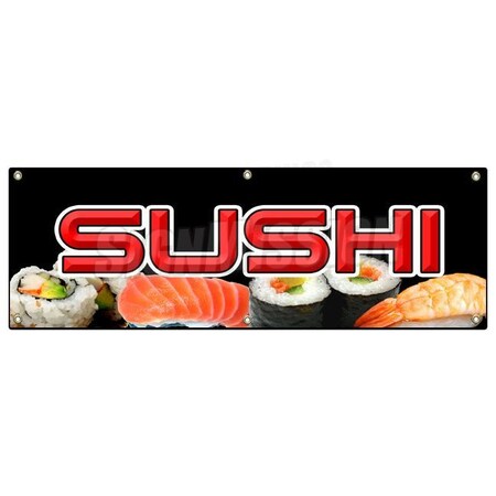 Signmission SUSHI BANNER SIGN sashimi ramen noodles soba japanese japan udon sake B-72 Sushi